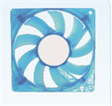 DC 12V  Sleeve   80x80x15mm  UV COOling Fan の画像