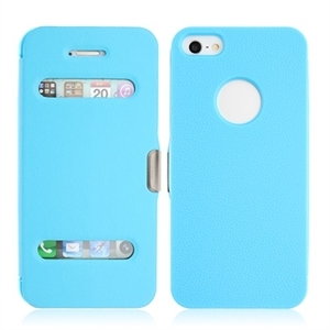 Back Plastic Case With Leather Cover for iPhone 5