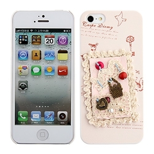 Cocoroni Copper Heart and Bag Plastic Ultra thin Back Case Cover For iPhone 5 の画像