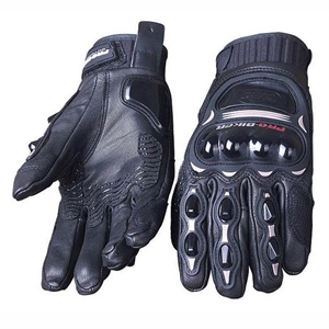 Picture of Leather Full finger pro bike gloves