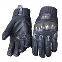 Picture of Leather Full finger pro bike gloves with carbon fiber protector