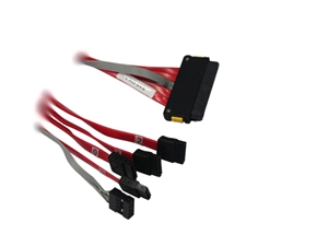 SAS cable 32P to 4 sata 7p with singal cable