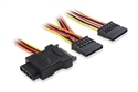 SATA Power 15-pin to 2x SATA HDD + 1 Molex 4-pin の画像