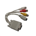 VGA to 3 RCA/s-video cable adapter