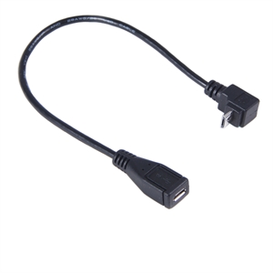 Micro USB Male to Female Adapter Cable-- 90 degree の画像