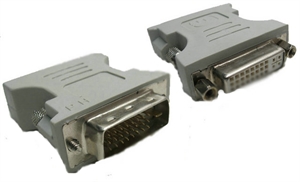 Picture of Nickel plated DVI(24+1)male to 24+5 female adapter