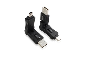 Picture of USB2.0 A male to Mini 5pin adapter 360 degree