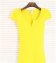 ladies yellow t shirt slim fit cutting