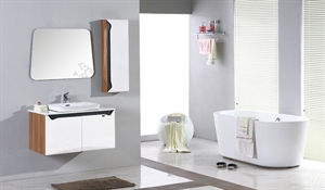Image de LANBOR Modern modular green chinese lacquer melamine bathroom furniture FS1310