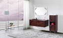 Picture of 2012 Latest Modern Fashion hanging wooden bathroom corner mirror vanity cabinet FL006