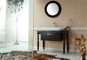 Image de LANBOR Latest design vessel sink floor standing lows decorative bathroom vanity cabinets FS073