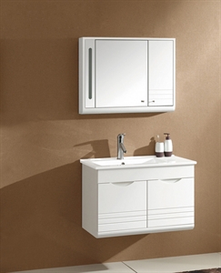Competitive 32 inch Wall Mounted Luxury wooden bathroom vanity cabinet FL005