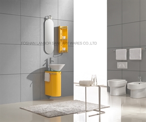 Free Standing Wood Bathroom Cabinet Vanity FS014-Y の画像
