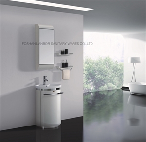 Изображение Flooring Stand Single Slim Modern PVC Bathroom Cabinet FS034A