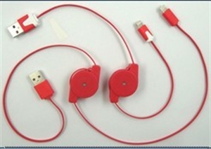 Изображение 8 pin retractable usb cable for iPhone 5, retractable usb cable