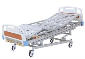 Изображение ICU Manual 5 Function Medical Hospital Beds With 4-Part Bedboard   Steel Frame