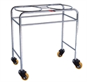 Picture of BT-SNT003 Easy clean stainless steel medical double basin trestle