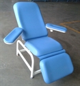 Image de Blue Hospital Locking Blood Donor Chair / Couch Manual Support 190mm Forward