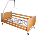 Steel Frame 5 Function Electric Homecare Hospital Bed With Cross Brakes Wheels