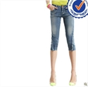 Image de 2013 new arrival fashion design 100 cotton fashion lady capri jeans LJ040