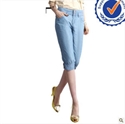 2013 new arrival fashion design 100 cotton fashion lady capri jeans LJ032