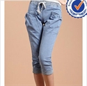 2013 new arrival fashion design wholesale capri jeans for woman LC007