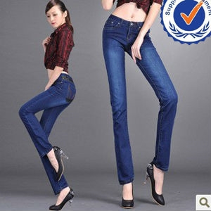 Picture of 2013 new arrival fashion design 100 cotton fashion lady straight jeans LS010