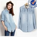 Image de 2013 new arrival fashion design 100 cotton fashion lady jeans blouses jeans,jeans wear,girl jeans tops JW008