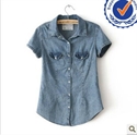 2013 new arrival fashion design jeans lady blouses LW009