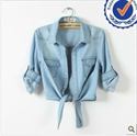 Picture of 2013 new arrival fashion design jeans lady blouses LW003