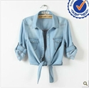 Image de 2013 new arrival fashion design jeans lady blouses LW003