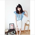 Picture of new design jeans dress for girl G83