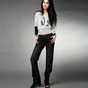 Picture of black straight jeans for lady G70