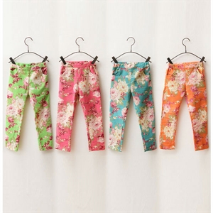 Изображение child jenas with flower printing G64