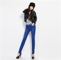 Picture of black straight womens jeans G61