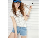 Picture of blue jeans short for lady G44