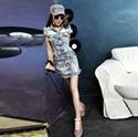 Picture of 2013 new design jeans long suite for girl G35