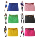 Image de colour jeans skirts for lady G33