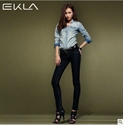 Picture of black colour fashion design for 2013 lady jeans wholesale price