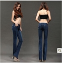 Picture of new fashion design lady flare jeans welcome OEM and ODM WF037