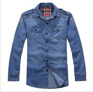 Picture of blue jeans coat for men MW008