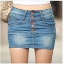 Image de botton design fashion lady jeans skirts SS009