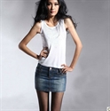 Picture of jeans short skirt for lady SS001