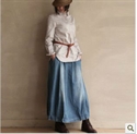 Picture of long jeans dress for lady LS009