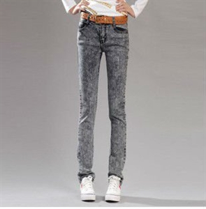 Picture of gray colour skinny lady jeans WK010