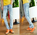 Picture of new style special washing boy slim jeans MK007