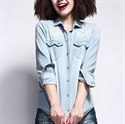 Picture of Euro Brand Style Long Sleeve Denim Shirts WW010