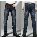 Image de 2012 new design fashinable straight men jean pants with perfect wash, can be customized ms-003