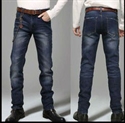 Picture of 2012 new design fashinable straight men jean pants with perfect wash, can be customized ms-003