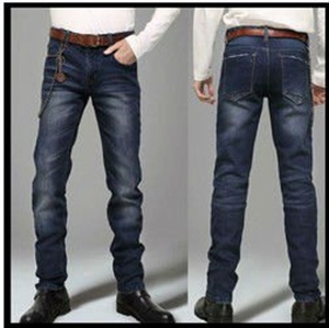 Picture of 2012 new design fashinable straight men jean pants with perfect wash, can be customized ms-003